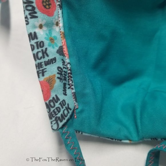 Pretty Flowers and Swears Fitted Face Mask - Picture 7 of 9